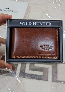 WILD HUNTER TAN CRUNCH LEATHER WALLET