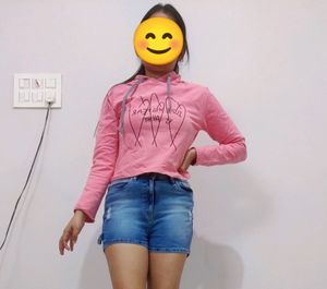S Crop Sweatshirt For Women Girls