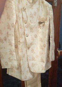 Floral Print Angrakha Style Sherwani