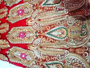 Red Embroidered Bridal Lehenga