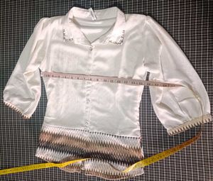 Elegant White Button-Down Top