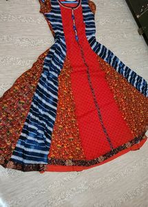 Multi Colour Long Froack With Beautiful Work
