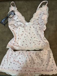 ≽^•༚•🎀≼ Pink Floral Lounge Set