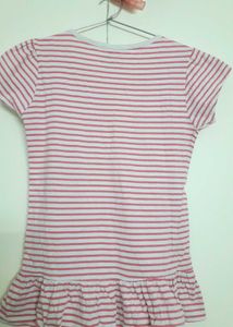 PINK AND WHITE STRIPS TOP!