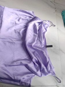 Lilac Satin Slip Dress