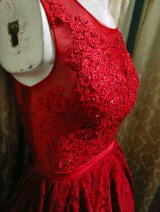 Embellished Lace Hi-Lo Party Dres