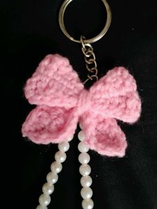Crochet Bow Keychain 🎀💗