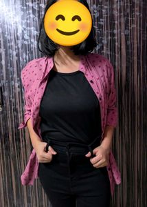 Pink Heart Print Top