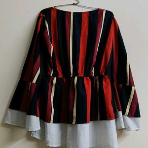 Peplum Multi Colour Top