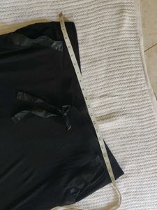 Black Draped Cardigan with Tie