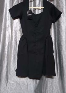 Chic Black Button-Down Dress