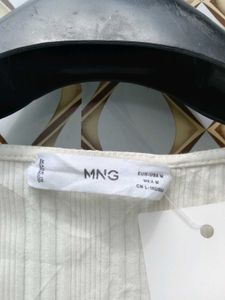 New With Tag Off White Korean Ruffled Top