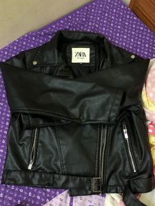 Zara Faux Leather Biker Jacket