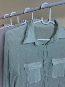 Mint Green Long Sleeve Shirt