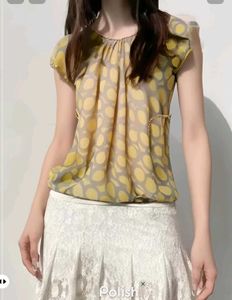 New With Tag Cute Korean Yellow Art Top