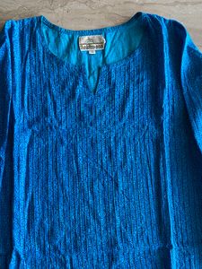 Blue kuta with 3/4th sleeves