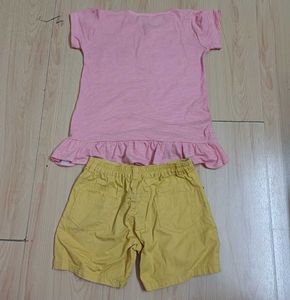 Chic Girl Kids Outfit - Peplum Top &amp; Shorts