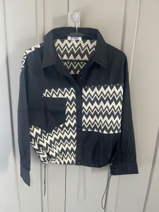 Chic Black Patterned Shirt