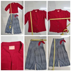 Girls Top And Pallazo Size 28
