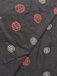 Hakoba/Schiffli Block Printed Fabric