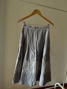 Loro Piana Embroidered Flared MIDI Skirt