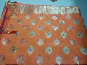 Orange Saree with Blouse