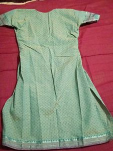 Green Embroidered Kurti with attractive design in