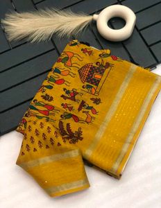 Elegant Kashmiri Vol. 5 – Pure Linen Saree with Ex