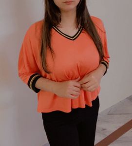 Coral Baggy Top