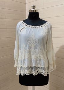 Imported Korean Lace Detail Blouse