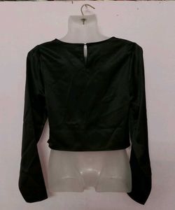 NA-KD Women&#39;s Satin Crop Top