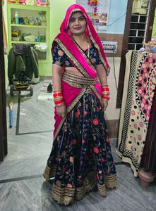 # Self Stitched Lehenga blouse With Dupatta