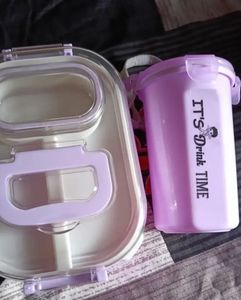 Purple Lunch Box Set with Bottle