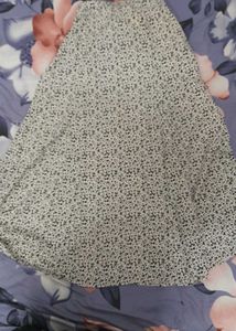 Long Black And White Skirt