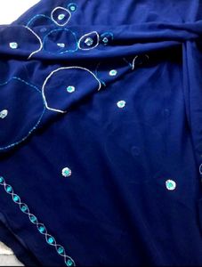 Georgette Navy Blue Light Saree