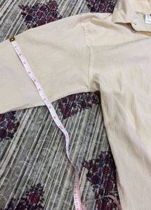 Beige colour Popcorn Shirt Full sleeve