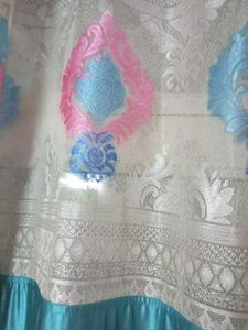 Floral Patterned 3 Curtains Set