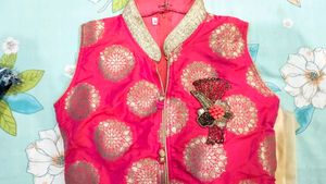 Festive Pink &amp; Gold Indian Top (Size 36)