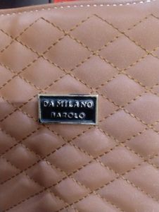 Tan Diamond Quilted Tote Bag