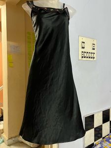 Korean Silk Black Yk20 One Piece