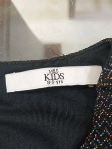 Shimmering Multicolour Offshoulder Dress For Kids