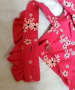 A Cute Pink Dungaree Dress