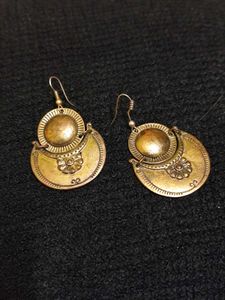 Vintage Pure Brass Earrings