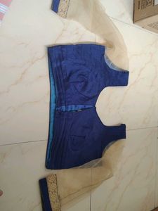 Elegant Blue Floral Saree