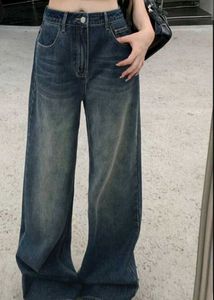 Premium Blue Vintage Wash Super Wide Leg Jeans