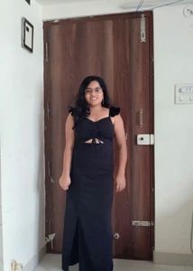 Black A-Line Midi Dress