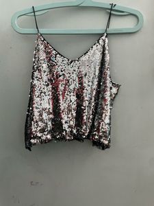 Sparkling Sequin Crop Top