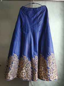 Blue Lehnga With Pink Dupatta