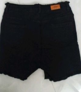 Black Denim Shorts