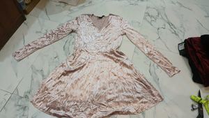 Pink Velvet Mini Dress